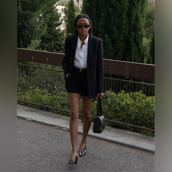 COS Long Black Classic Blazer - Picture 1 of 4